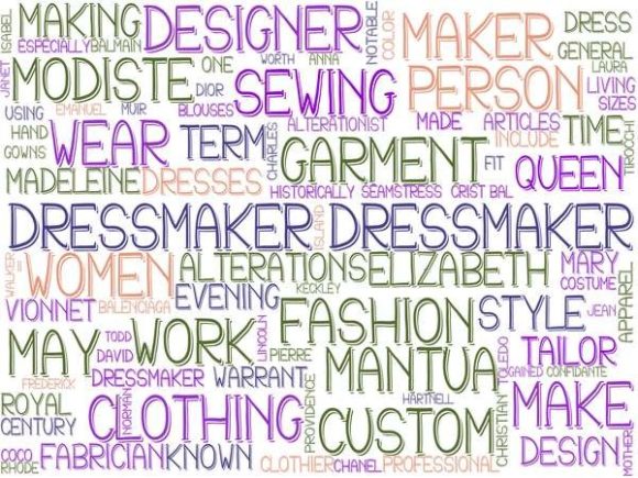 Dressmaker Wordcloud Advertising