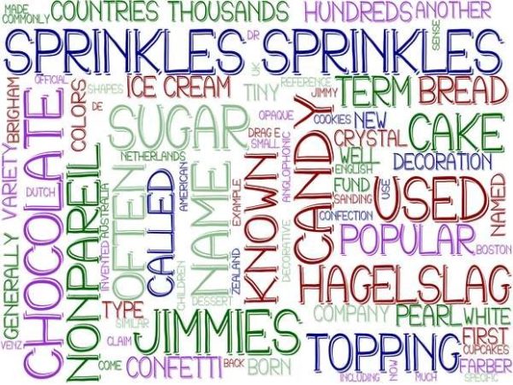 Sprinkles Wordcloud Background