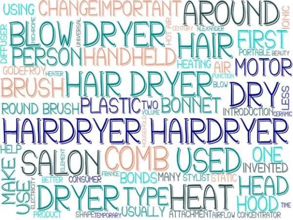 Transform Your Creativity with Hairdryer Wordcloud Print